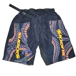 Vintage Y2K Sugoi Cycling Shorts Men’s Medium Neon Dragon Print Made in Canada